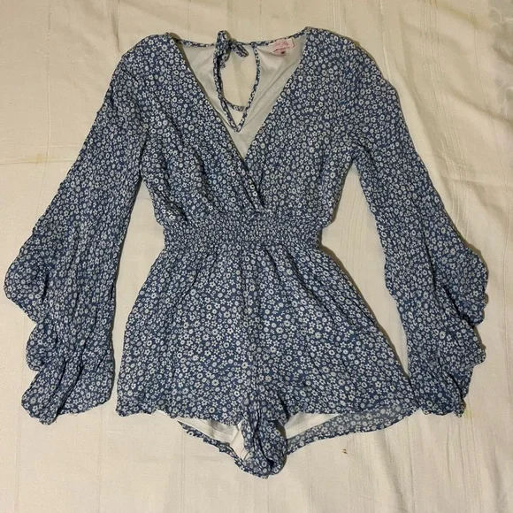 🖤Pink Lily Boho Floral Romper🖤 - Picture 2 of 6